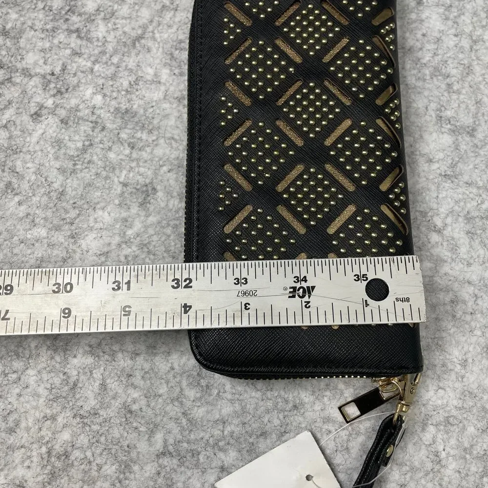 New Discovery Black Geometric Pattern Wristlet Wallet Women's Fashion‎ Style
